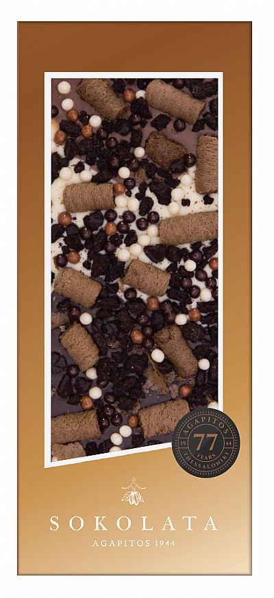 Σοκολάτα τριπλή γάλακτος-υγείας-λευκή praline waffers 100gr